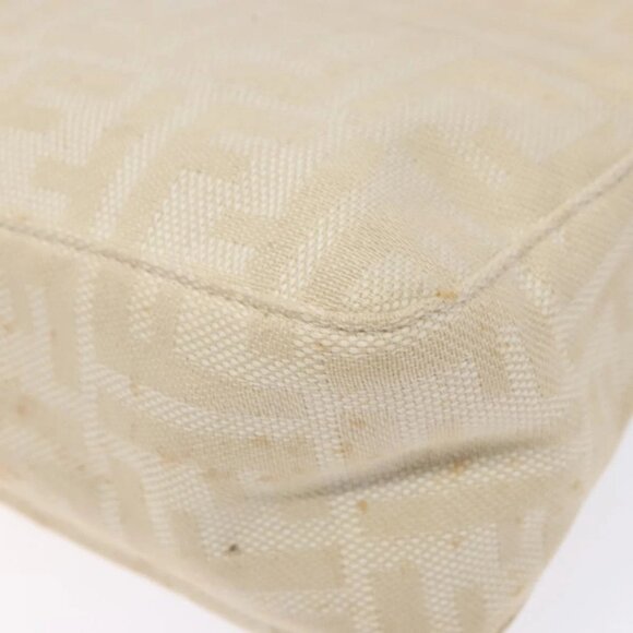 FENDI Zucca Canvas Mamma Baguette Shoulder Bag Beige Silver Auth ep10694 - Picture 5 of 16